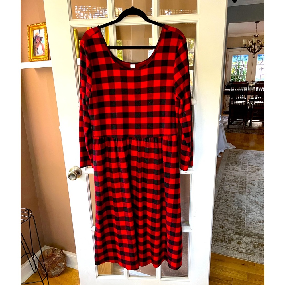Buffalo checked midi dress